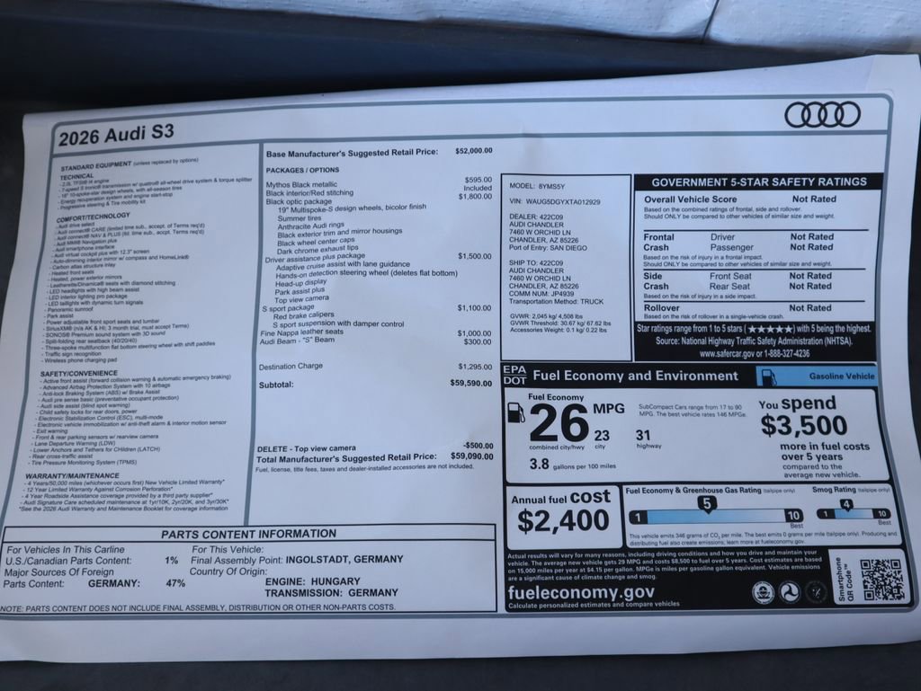 New 2026 Audi S3 Premium image 9
