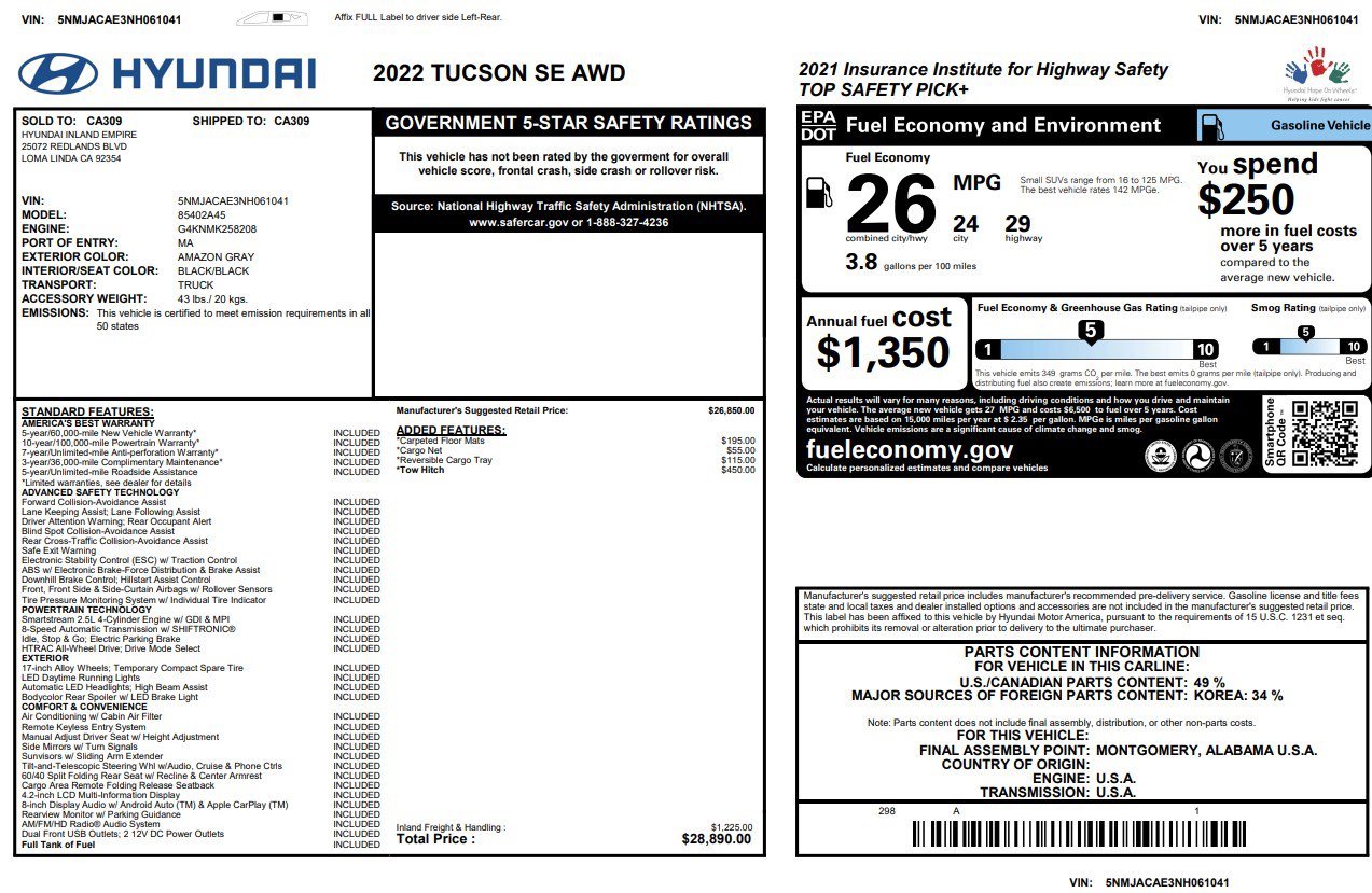 Used 2022 Hyundai Tucson SE image 4