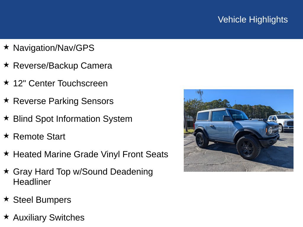 Certified 2024 Ford Bronco Black Diamond AWD/4WD image 27