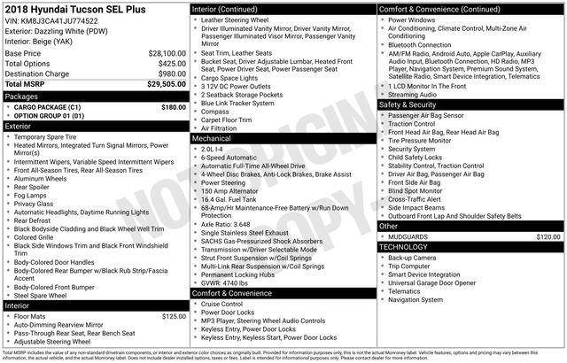 Used 2018 Hyundai Tucson SEL Plus w/ Cargo Package image 34