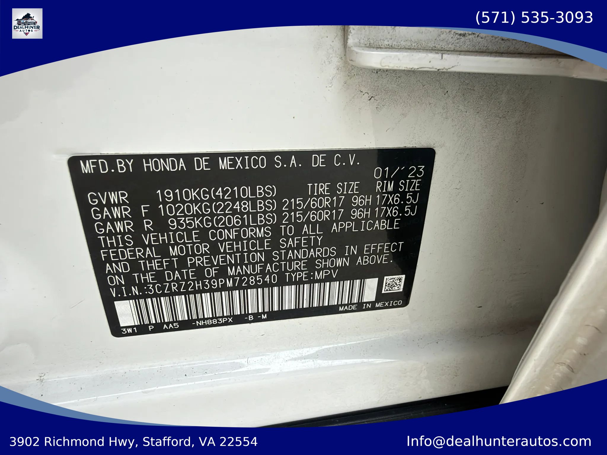Used 2023 Honda HR-V LX image 27