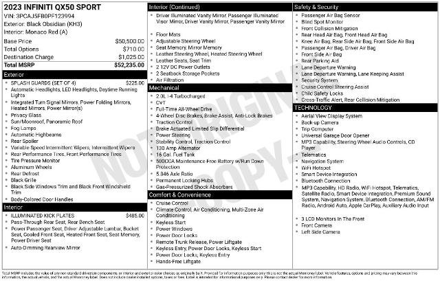 Certified 2023 INFINITI QX50 Sport AWD/4WD image 26