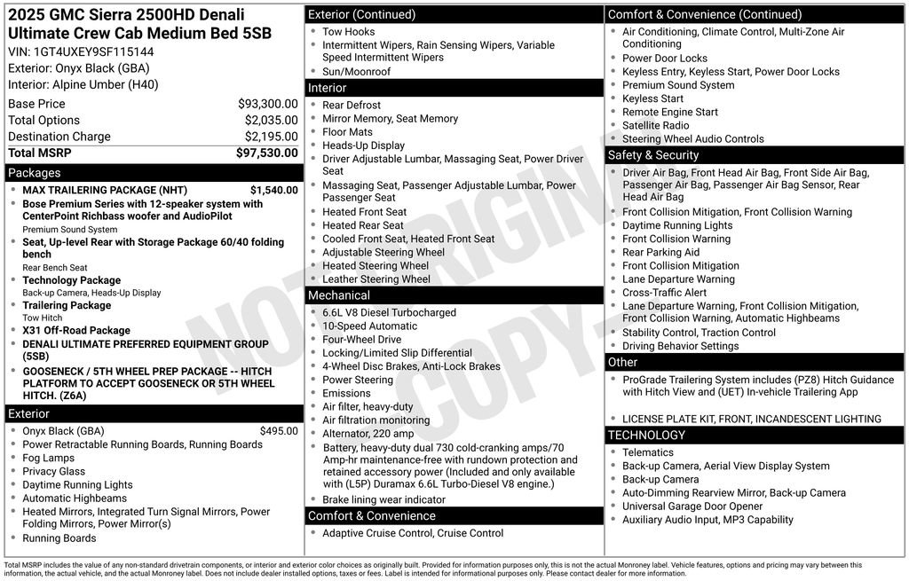 Certified 2025 GMC Sierra 2500 Denali Ultimate w/ Max Trailering Package AWD/4WD image 47