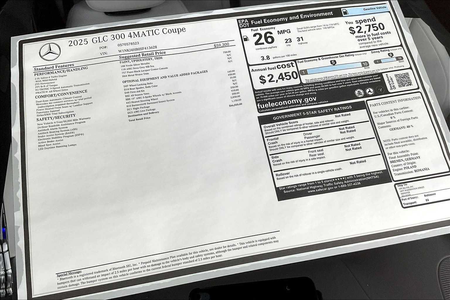 New 2025 Mercedes-Benz GLC 300 4MATIC image 17
