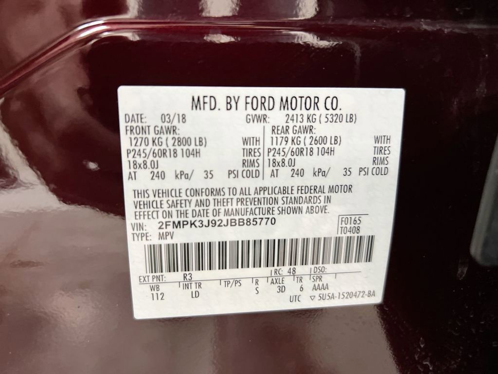 Used 2018 Ford Edge SEL w/ Equipment Group 201A FWD image 28