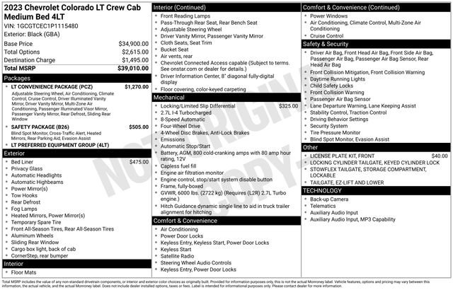 Certified 2023 Chevrolet Colorado LT w/ LT Convenience Package AWD/4WD image 5