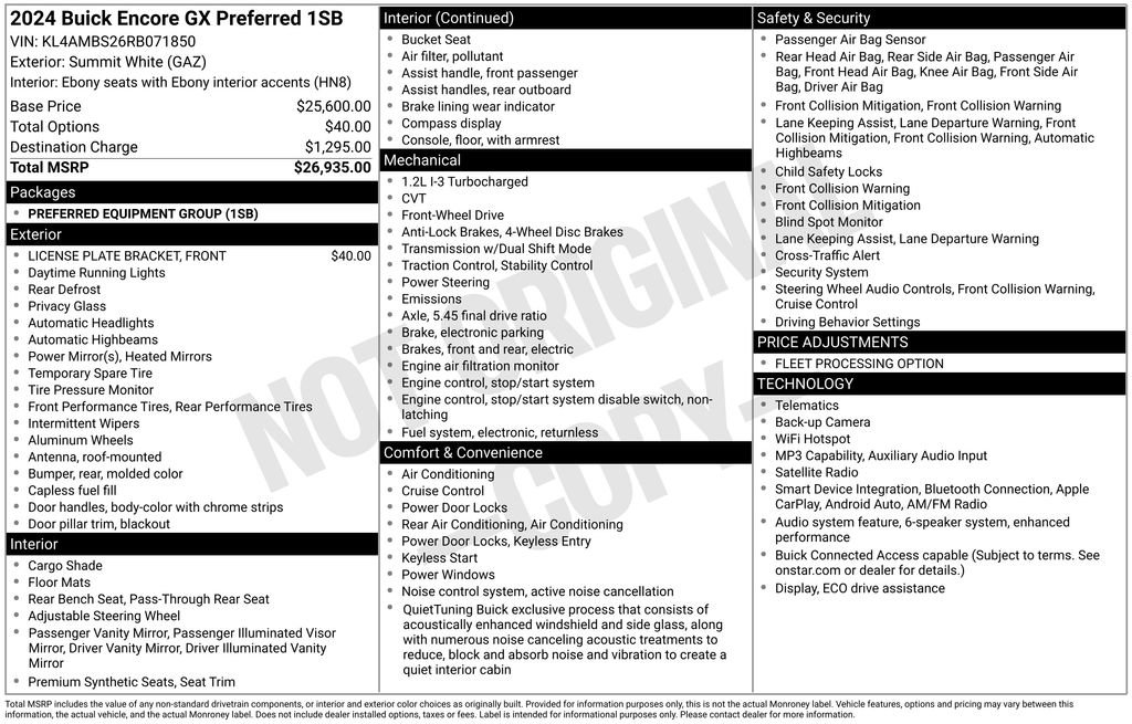 Used 2024 Buick Encore GX Preferred FWD image 6