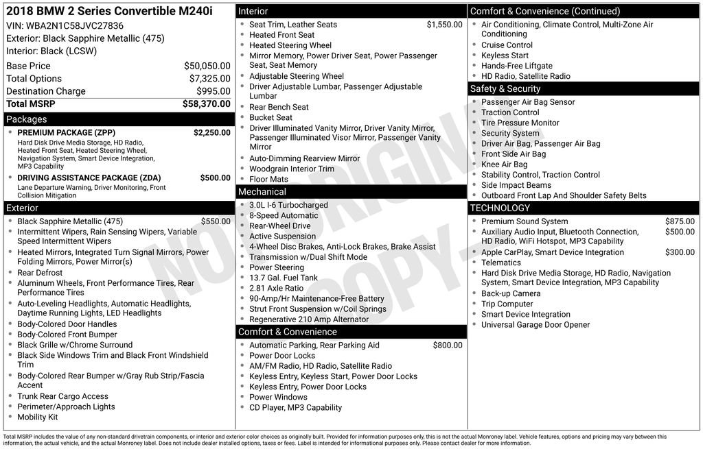 Used 2018 BMW M240i Convertible image 30