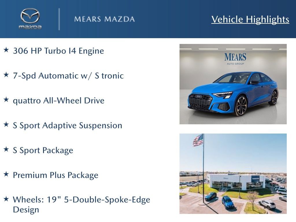 Used 2022 Audi S3 Prestige w/ Prestige Package image 2