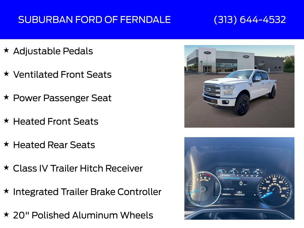 Used 2015 Ford F150 Platinum w/ Equipment Group 701A Luxury AWD/4WD image 25