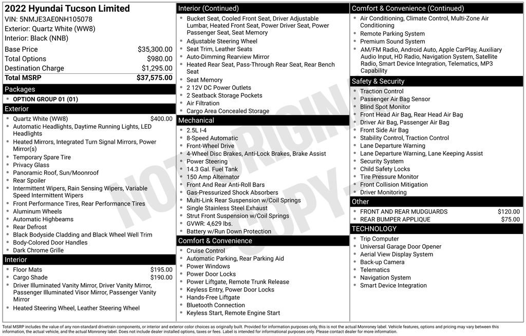 Certified 2022 Hyundai Tucson Limited FWD image 34
