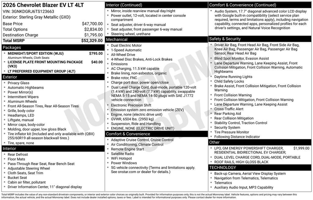 New 2026 Chevrolet Blazer EV LT w/ Midnight/Sport Edition AWD/4WD image 4