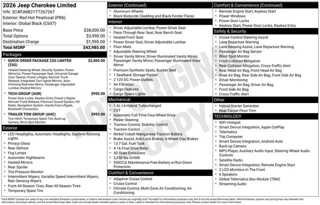 New 2026 Jeep Cherokee Limited AWD/4WD image 36