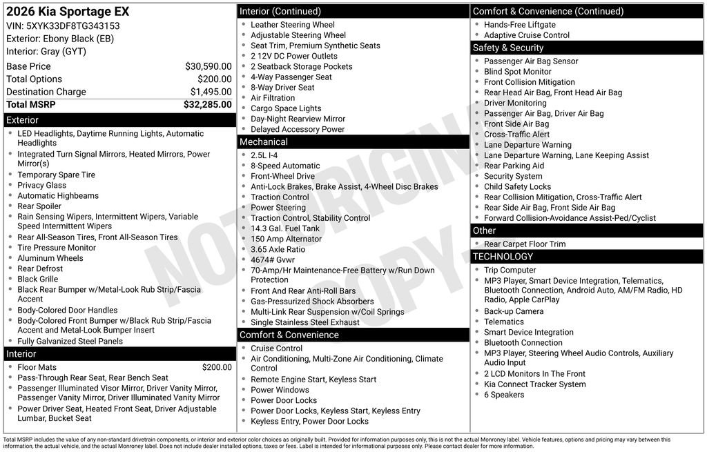 Used 2026 Kia Sportage EX FWD image 26