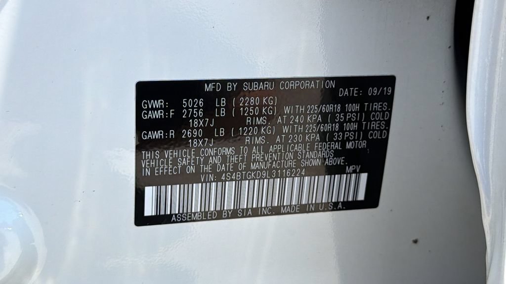 Used 2020 Subaru Outback Onyx Edition XT w/ Popular Package #2 AWD/4WD image 31