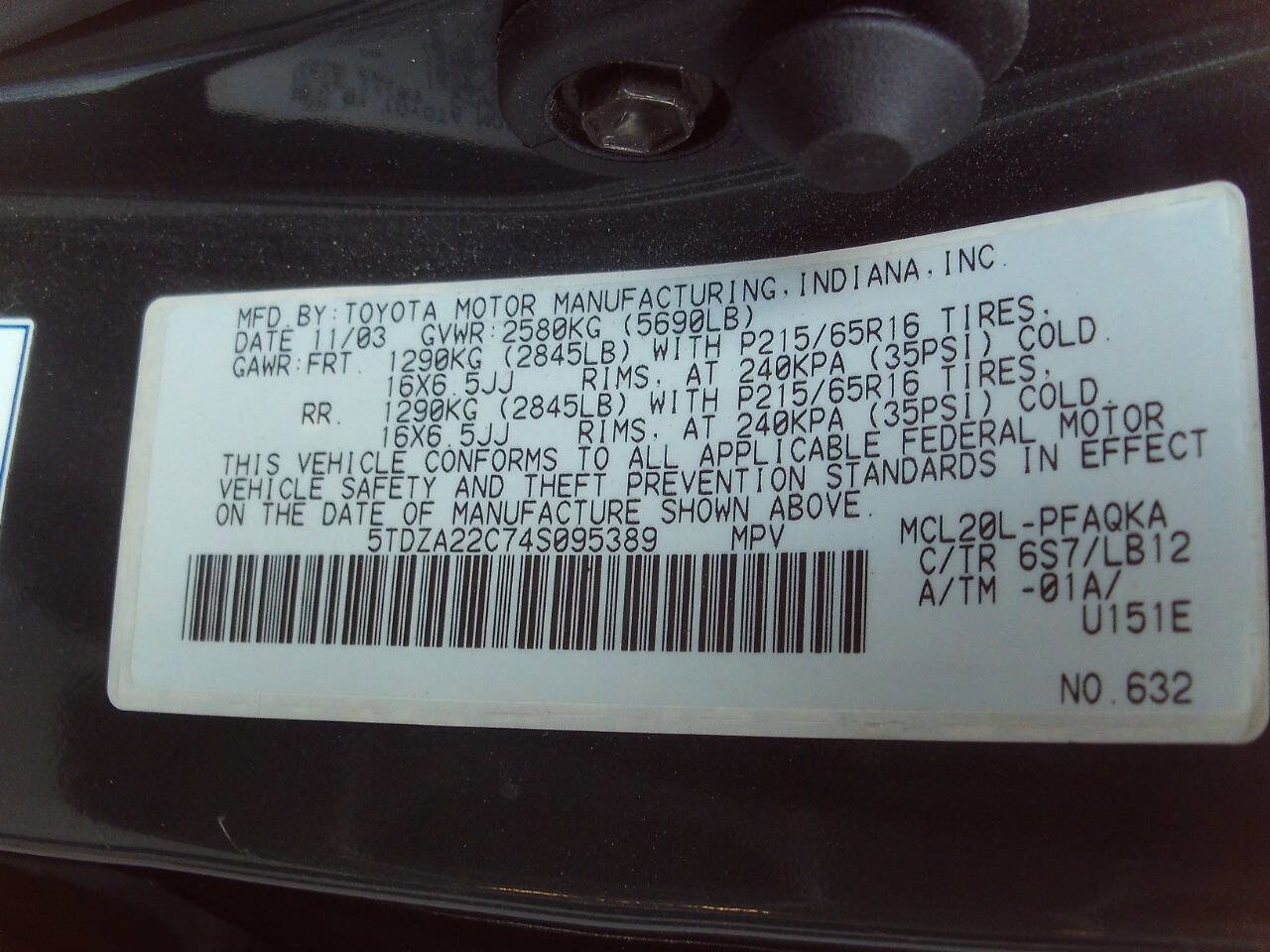 Used 2004 Toyota Sienna XLE image 19