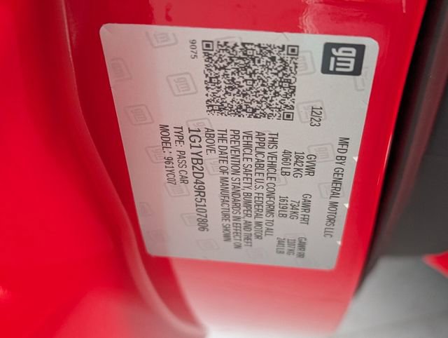 Used 2024 Chevrolet Corvette Stingray Preferred Cpe w/ Z51 Performance Package image 14