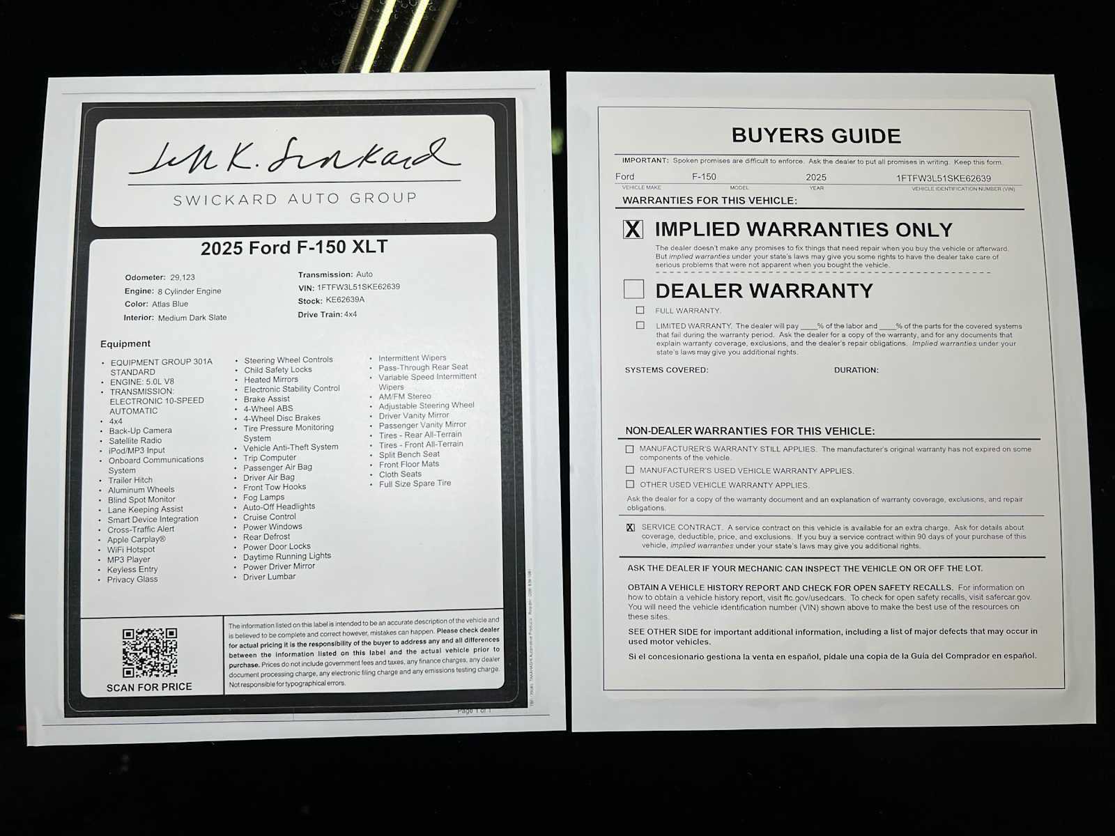 Used 2025 Ford F150 XLT w/ Equipment Group 301A Standard AWD/4WD image 42