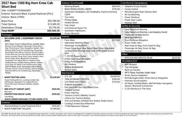 New 2027 RAM 1500 Big Horn AWD/4WD image 30