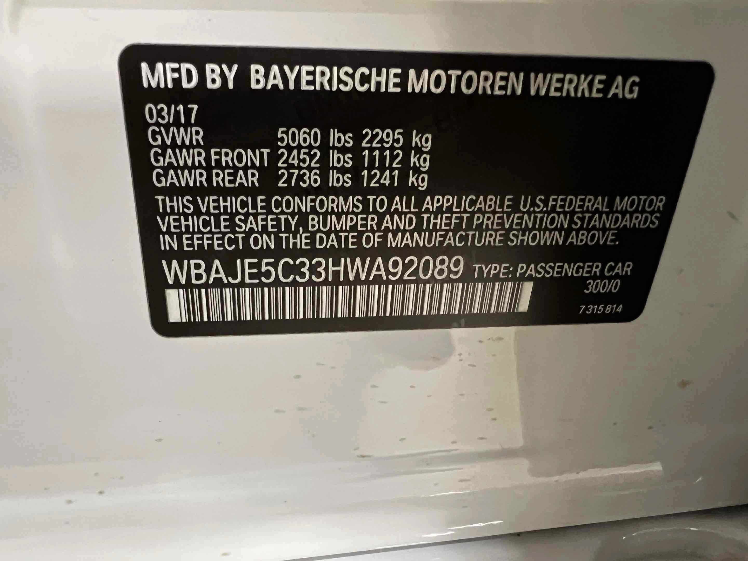 Used 2017 BMW 540i RWD image 10
