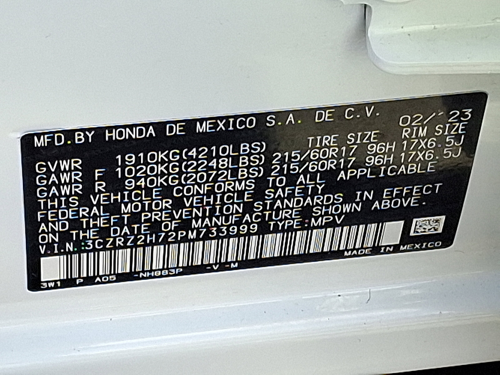 Used 2023 Honda HR-V EX-L image 29