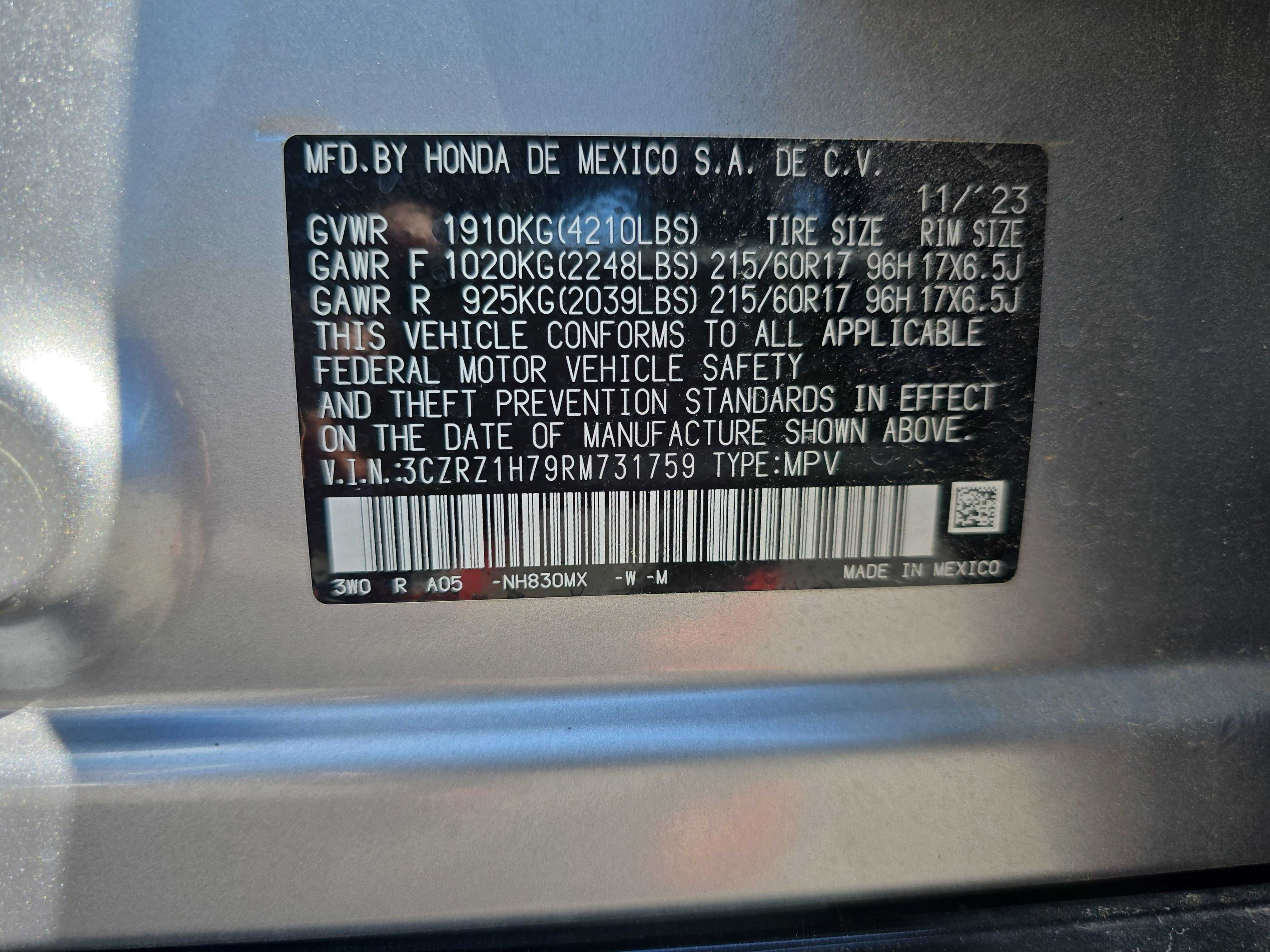 Used 2024 Honda HR-V EX-L image 37