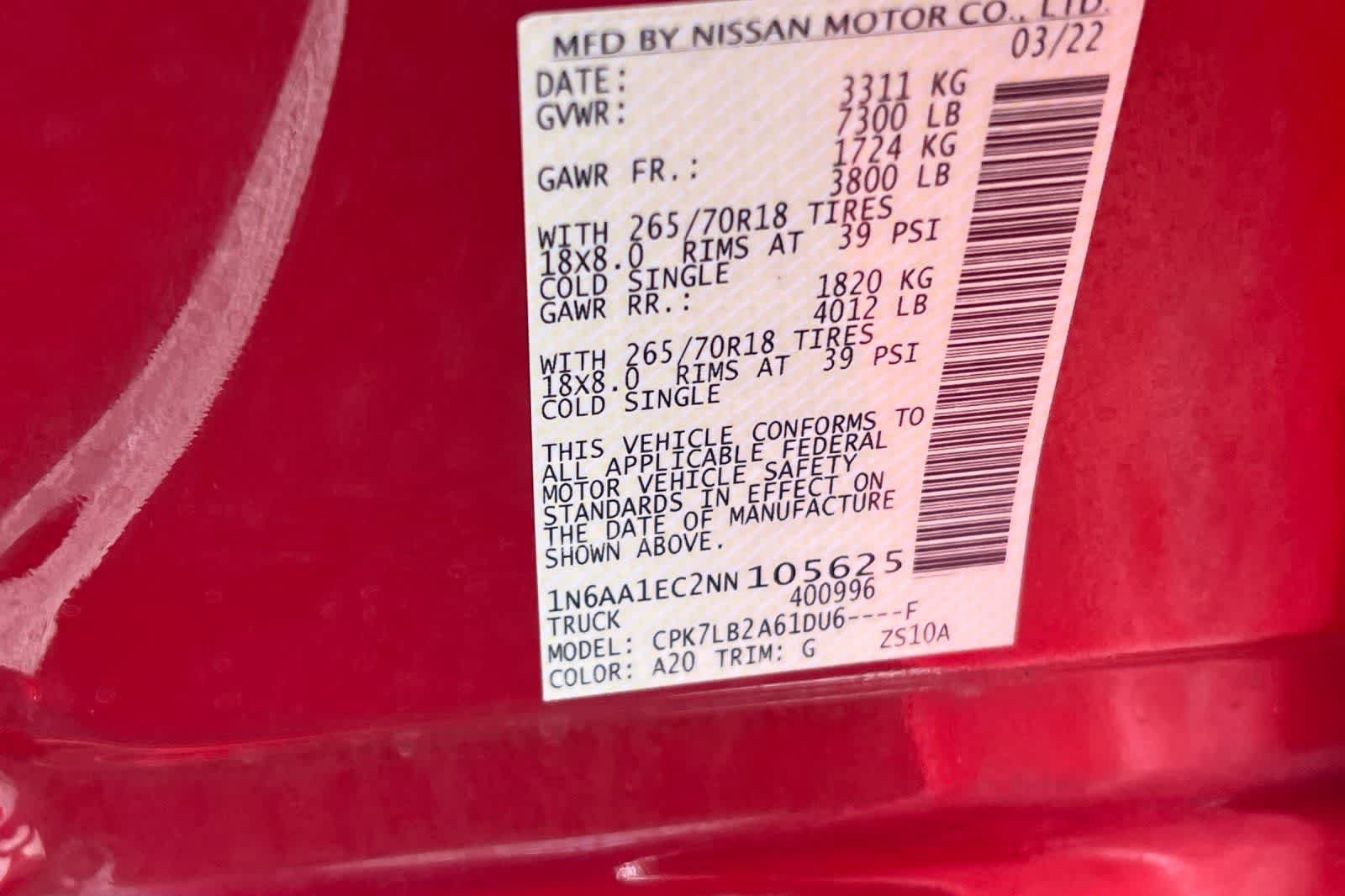 Used 2022 Nissan Titan SV AWD/4WD image 35