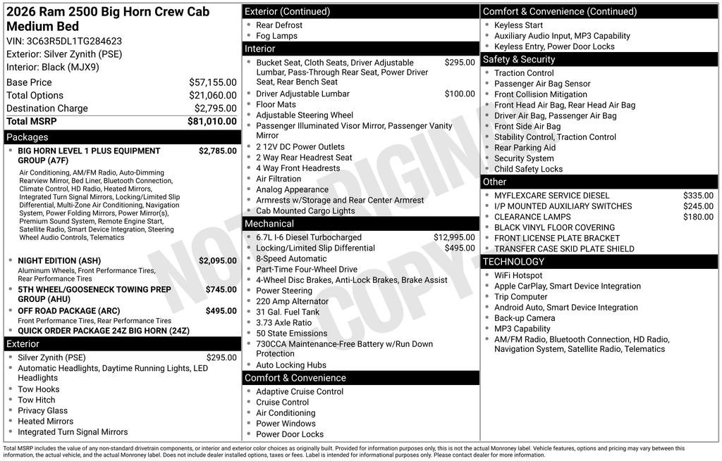 New 2026 RAM 2500 Big Horn AWD/4WD image 31