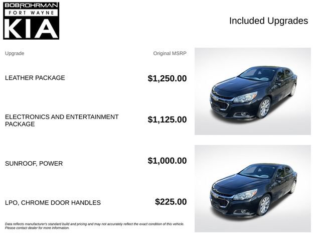 Used 2015 Chevrolet Malibu LT w/ Leather Package FWD image 4