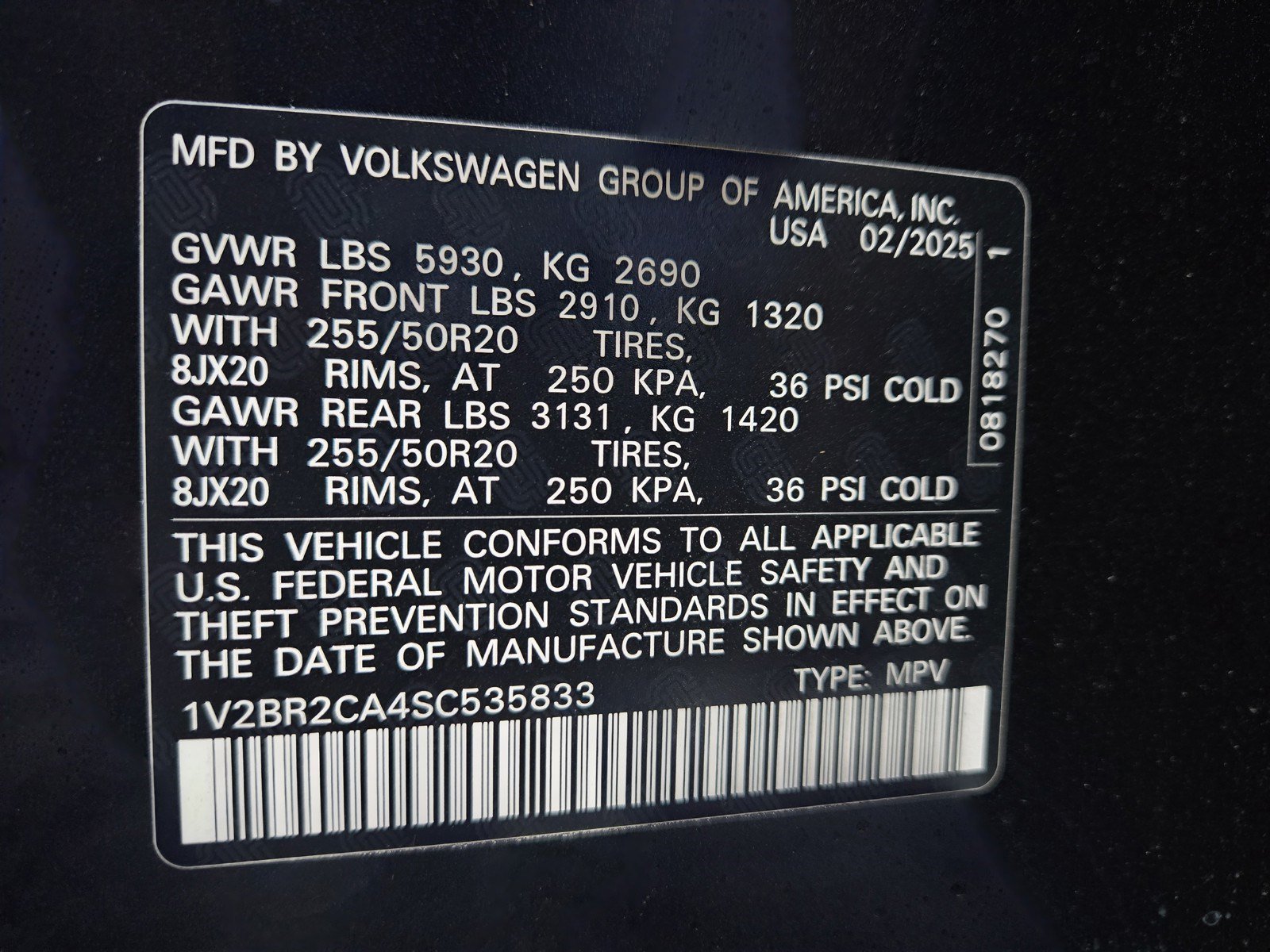 Used 2025 Volkswagen Atlas SEL AWD/4WD image 24