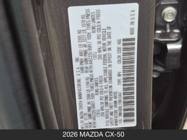 New 2026 MAZDA CX-50 AWD 2.5 S w/ Weather Package image 32