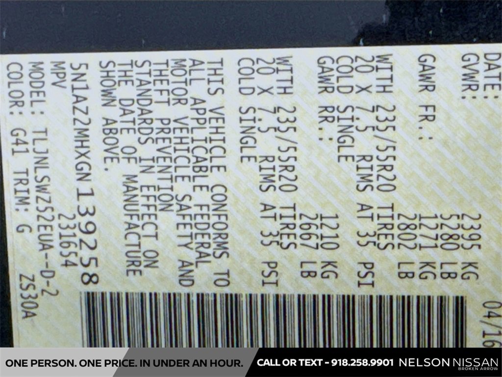 Used 2016 Nissan Murano Platinum w/ Platinum Technology Package image 34