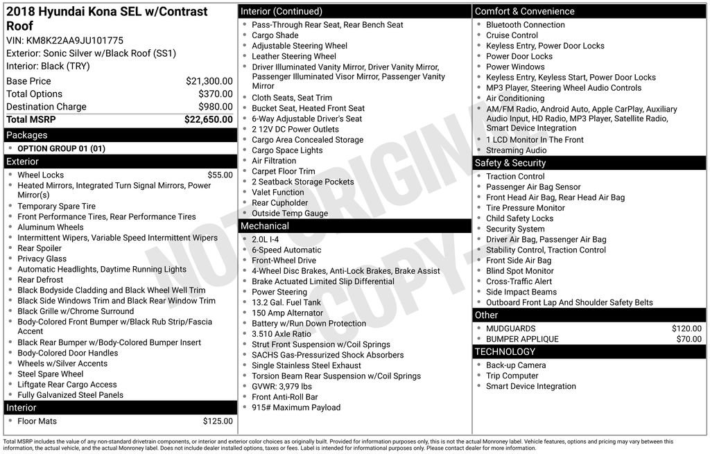 Used 2018 Hyundai Kona SEL image 6