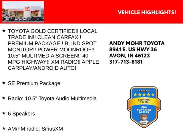 Certified 2025 Toyota Corolla SE w/ SE Premium Package image 2