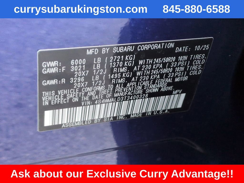 New 2026 Subaru Ascent Bronze Edition w/ Onyx Package image 8