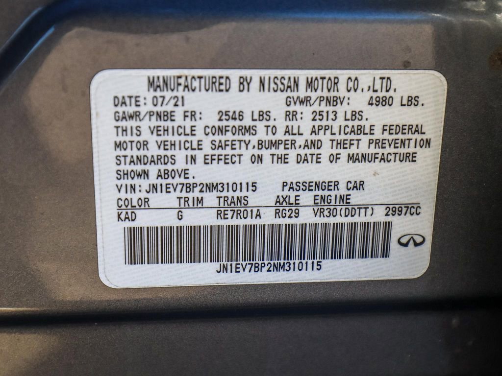 Used 2022 INFINITI Q50 Luxe w/ Cargo Package image 35