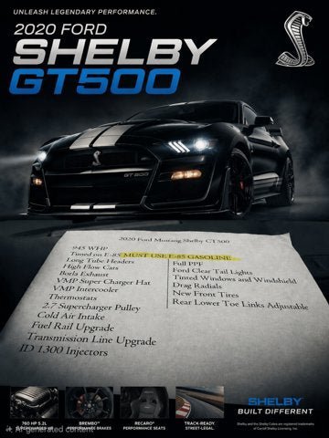 Used 2020 Ford Mustang Shelby GT500 w/ Carbon Fiber Track Pack RWD image 2