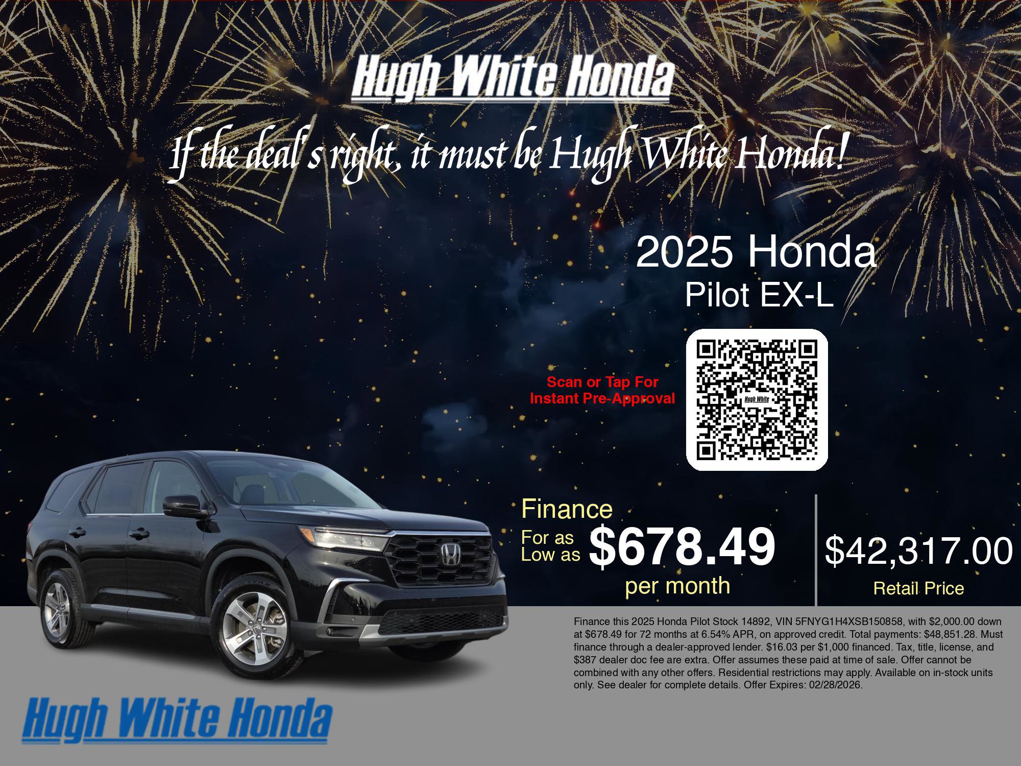 Used 2025 Honda Pilot EX-L image 3