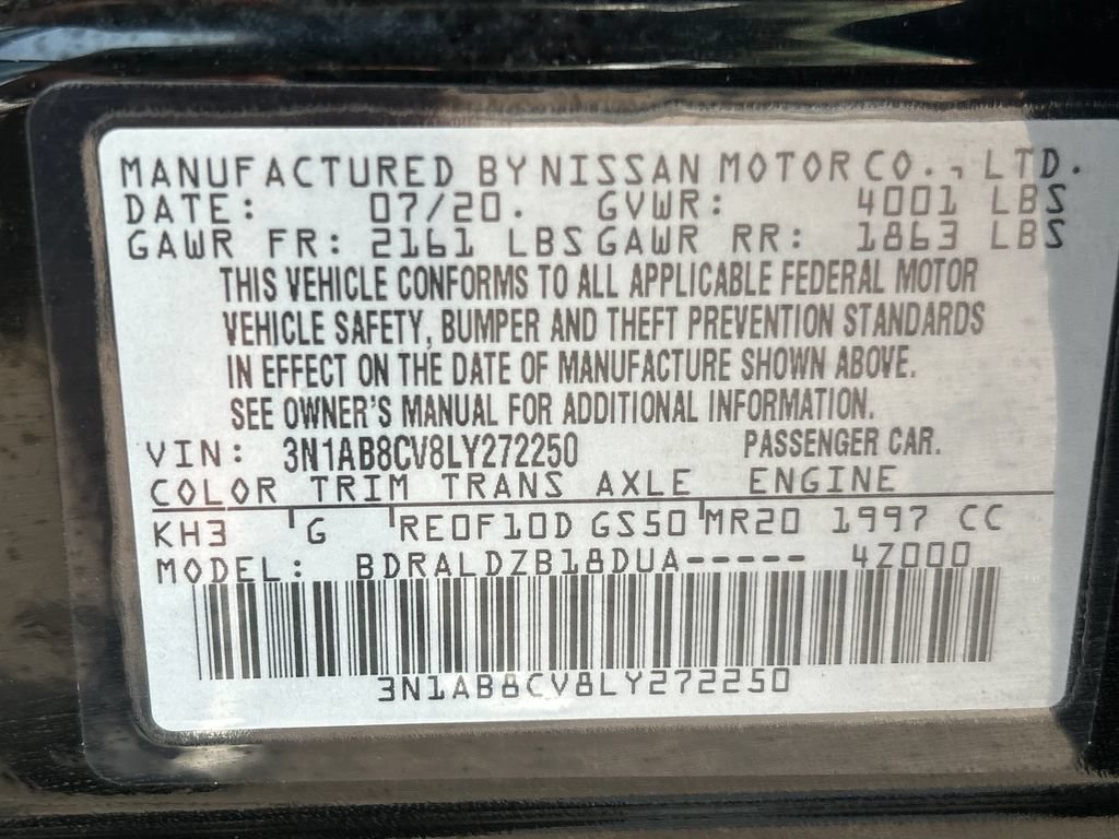 Used 2020 Nissan Sentra SV w/ Trunk Package FWD image 30
