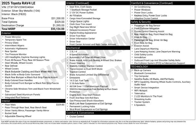 Certified 2025 Toyota RAV4 LE AWD/4WD image 19