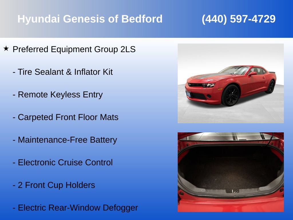 Used 2015 Chevrolet Camaro LS RWD image 7