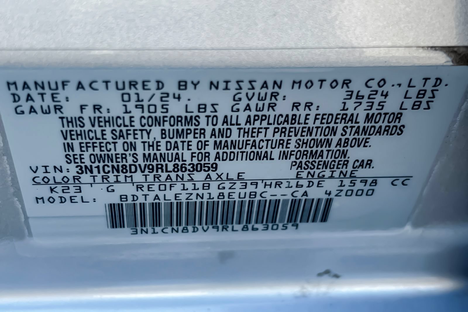 Used 2024 Nissan Versa S w/ S Plus Package FWD image 24