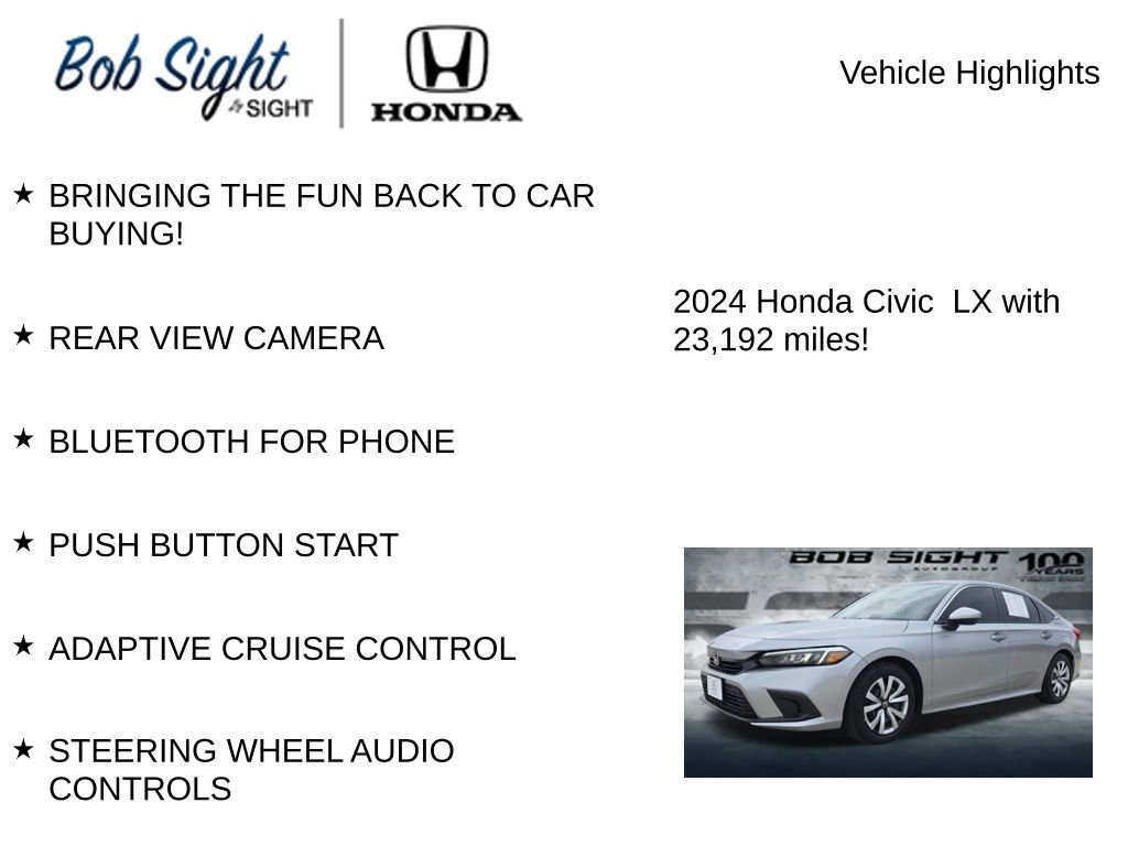 Certified 2024 Honda Civic LX image 2