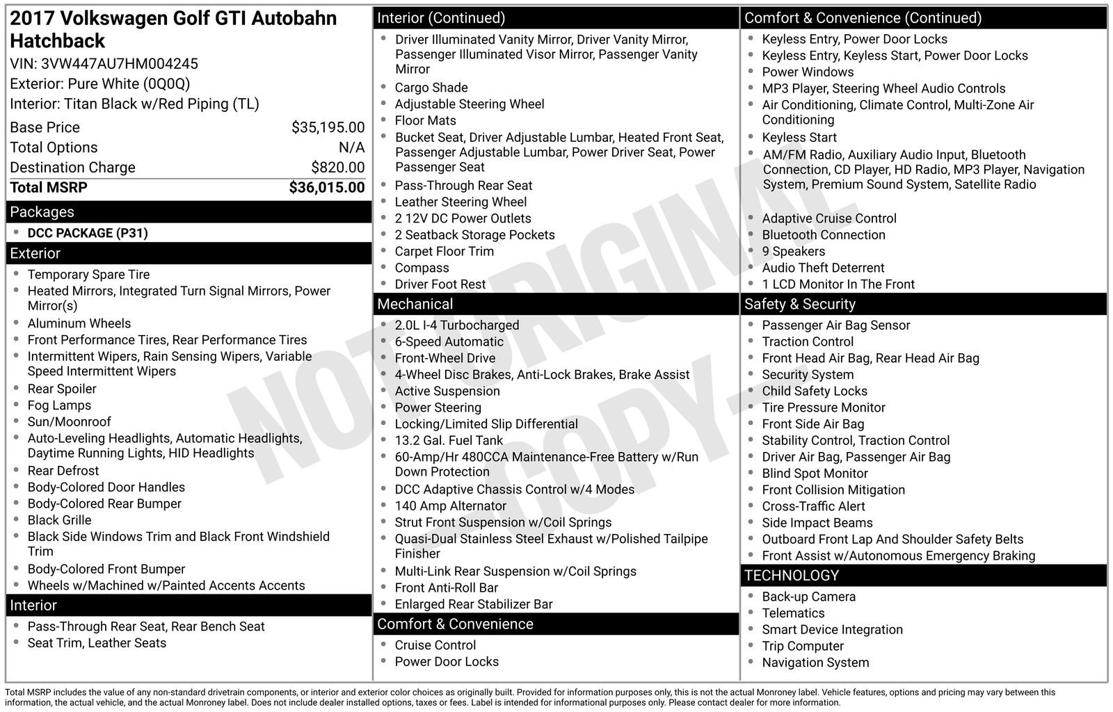 Used 2017 Volkswagen GTI Autobahn image 42