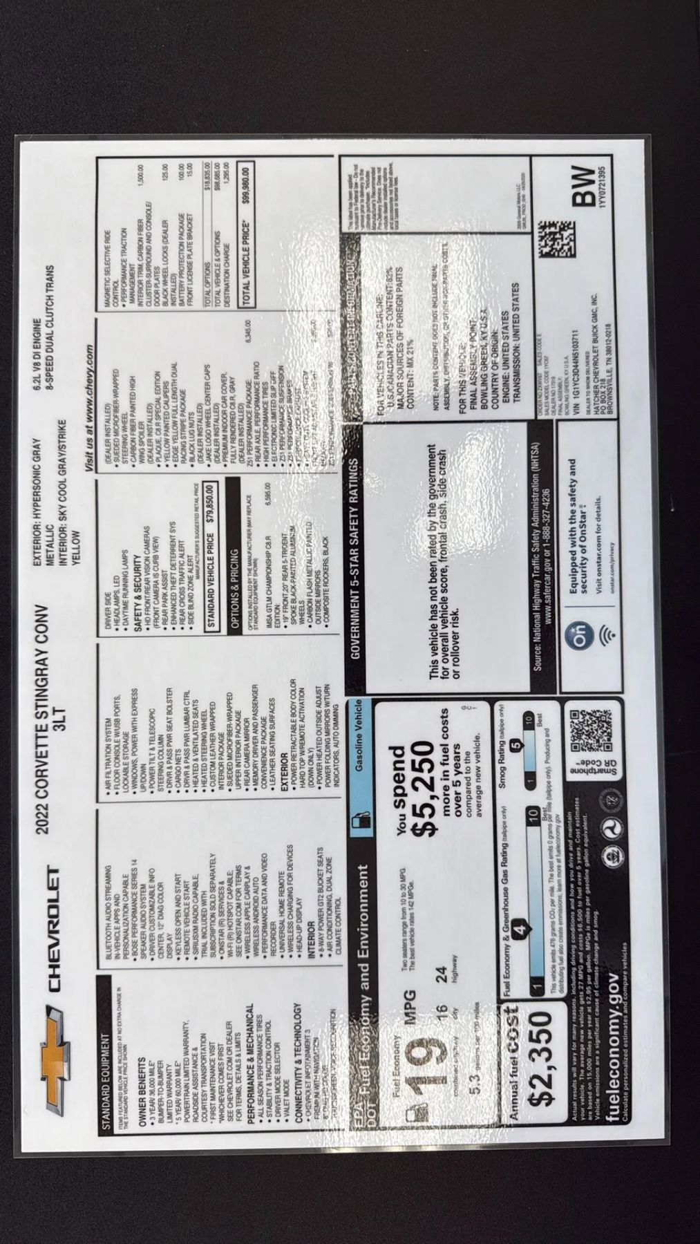 Used 2022 Chevrolet Corvette Stingray Premium Conv image 20