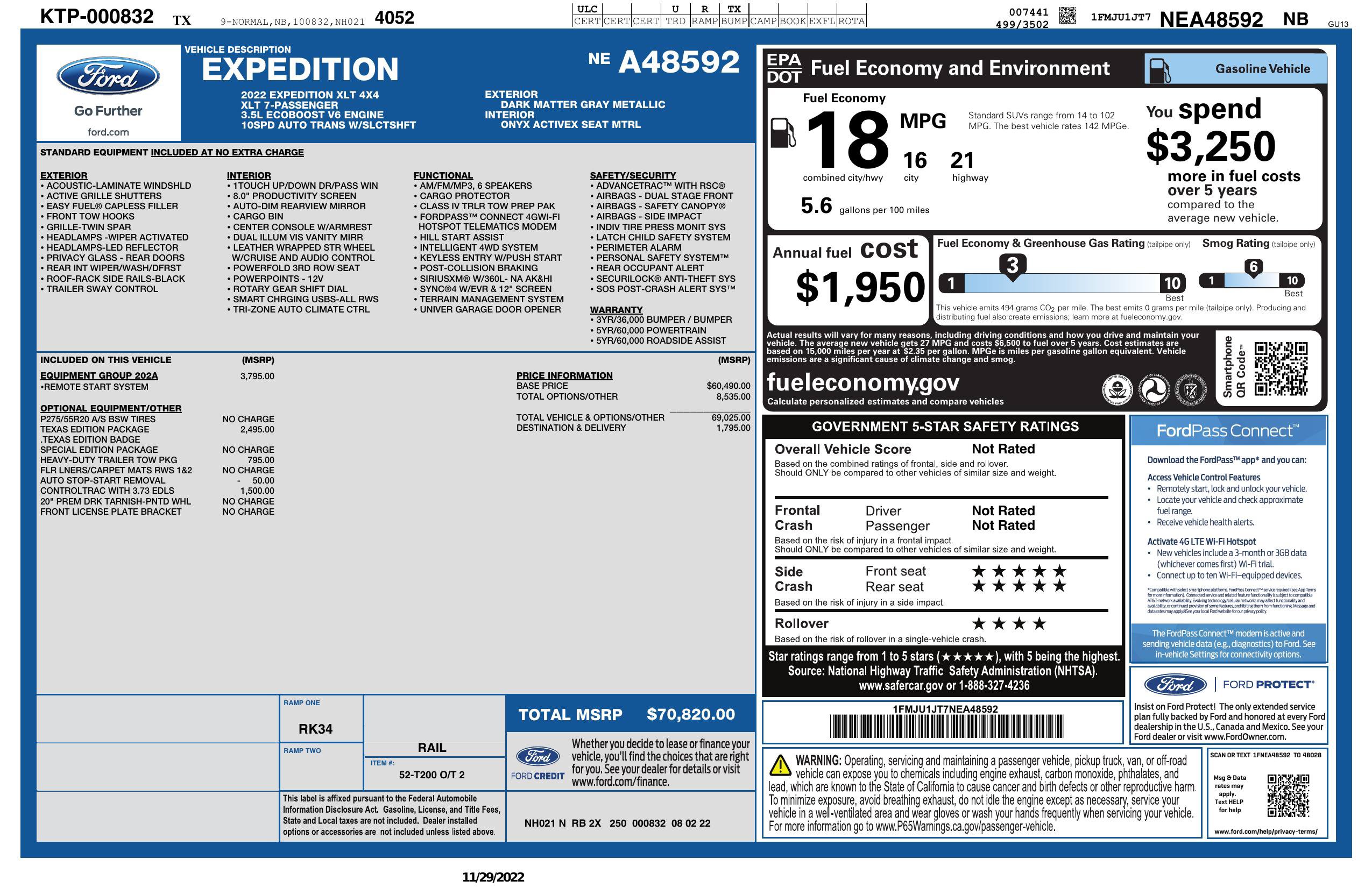 Used 2022 Ford Expedition XLT AWD/4WD image 3