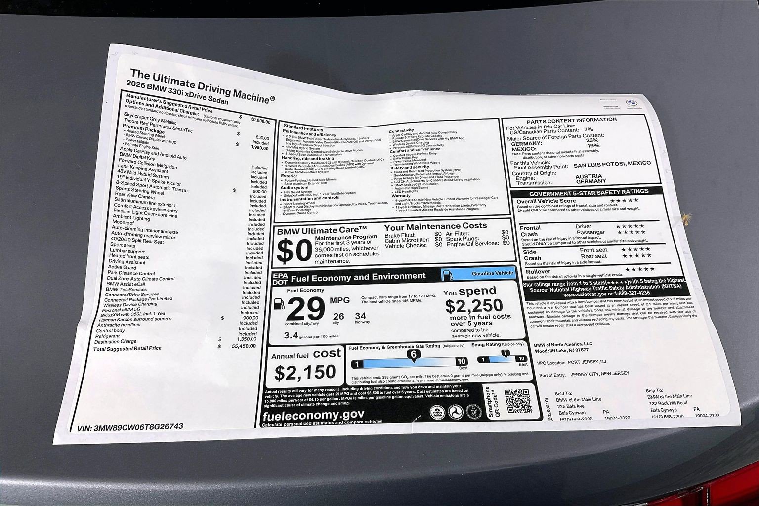 New 2026 BMW 330i xDrive Sedan w/ Premium Package AWD/4WD image 22