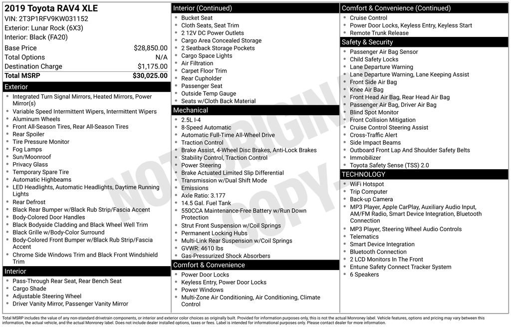 Used 2019 Toyota RAV4 XLE AWD/4WD image 18