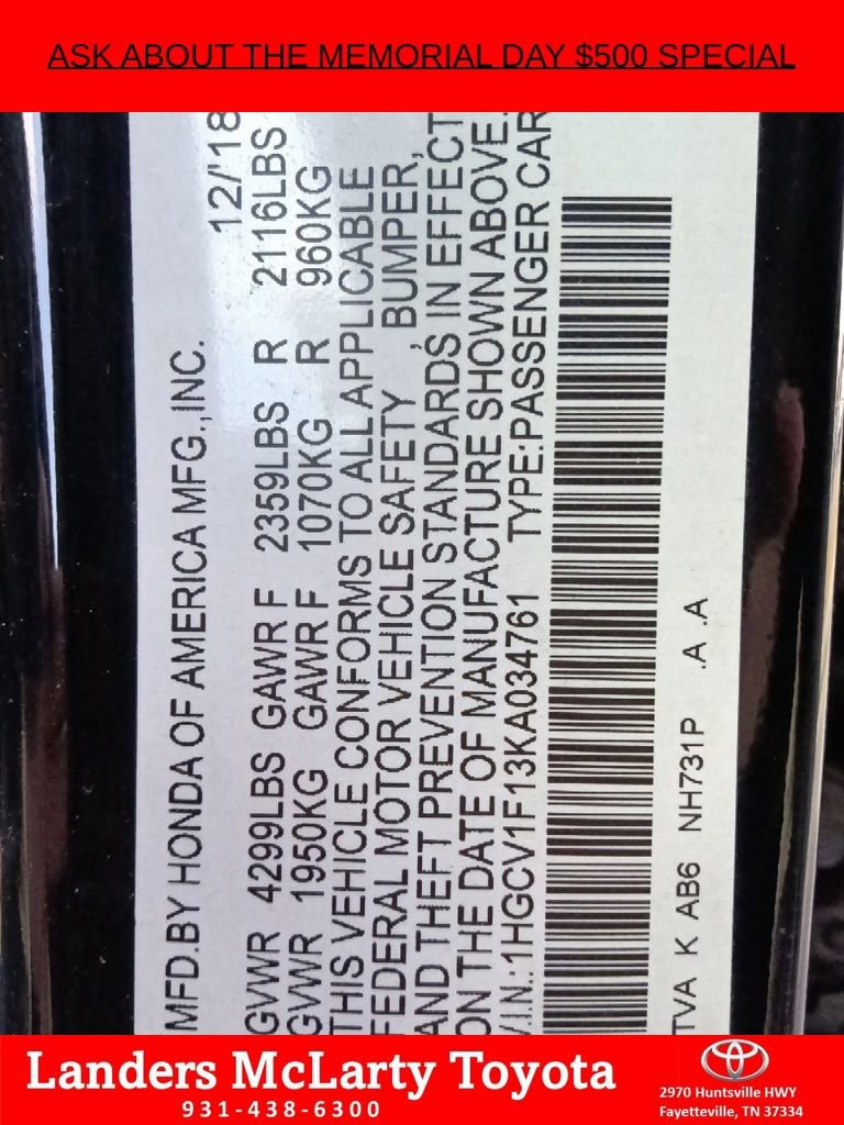 Used 2019 Honda Accord LX image 33