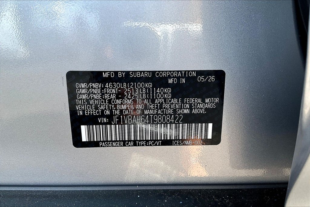 New 2026 Subaru WRX AWD/4WD image 8